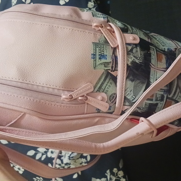 SPRAYGROUND BACKPACK NEW MONEY STACKS SAVAGE PINK - Picture 4 of 8